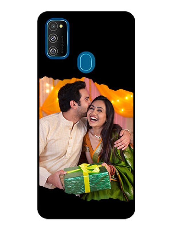 Custom Galaxy M30S Custom Glass Phone Case - Tear-off Design