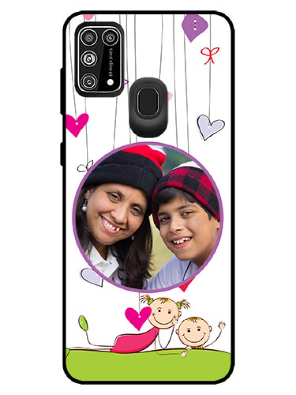Custom Galaxy M31 Prime Edition Photo Printing on Glass Case  - Cute Kids Phone Case Design
