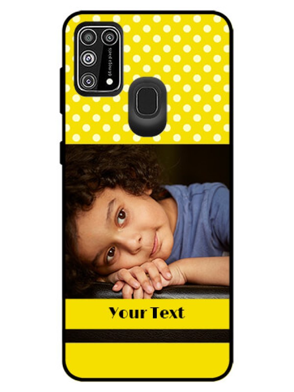 Custom Galaxy M31 Prime Edition Custom Glass Phone Case  - Bright Yellow Case Design
