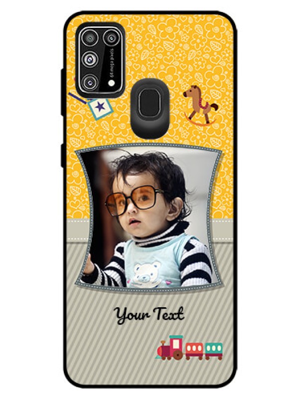 Custom Galaxy M31 Prime Edition Personalized Glass Phone Case  - Baby Picture Upload Design