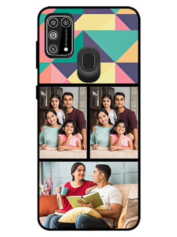 Custom Galaxy M31 Prime Edition Custom Glass Phone Case  - Bulk Pic Upload Design