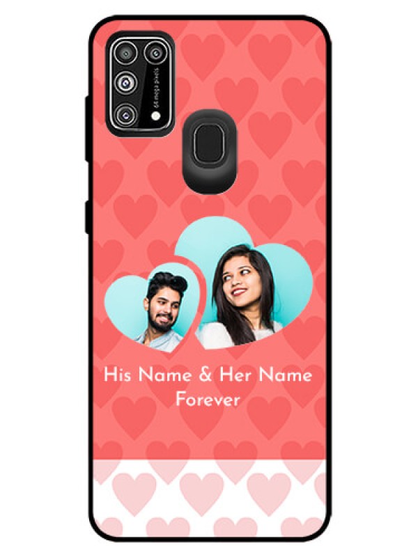 Custom Galaxy M31 Prime Edition Personalized Glass Phone Case  - Couple Pic Upload Design