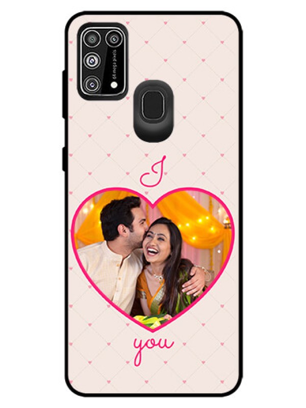 Custom Galaxy M31 Prime Edition Custom Glass Mobile Case  - Heart Shape Design