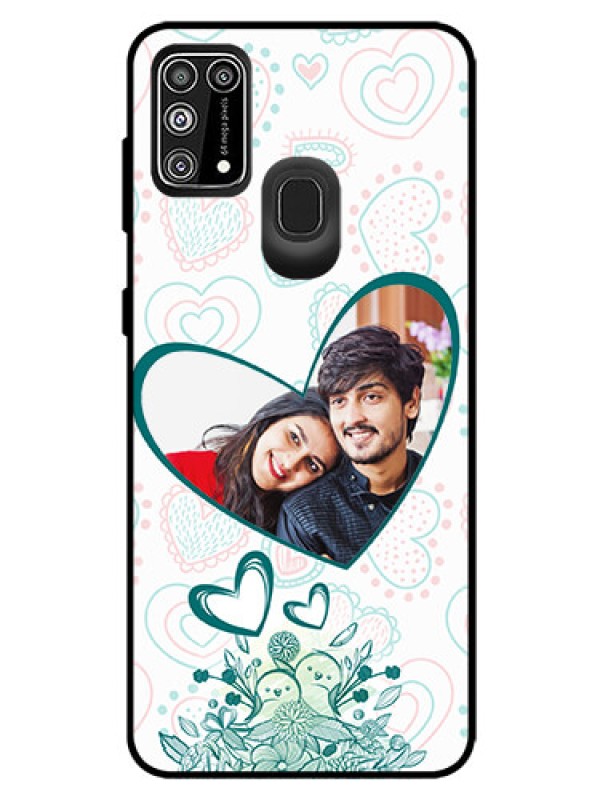 Custom Galaxy M31 Prime Edition Photo Printing on Glass Case  - Premium Couple Design