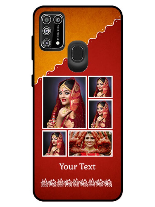 Custom Galaxy M31 Prime Edition Personalized Glass Phone Case  - Wedding Pic Upload Design
