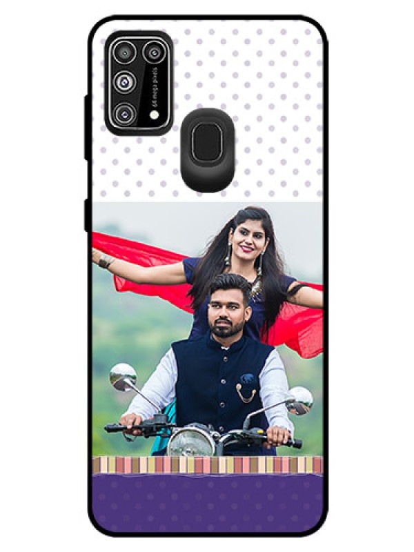 Custom Galaxy M31 Prime Edition Photo Printing on Glass Case  - Cute Family Design