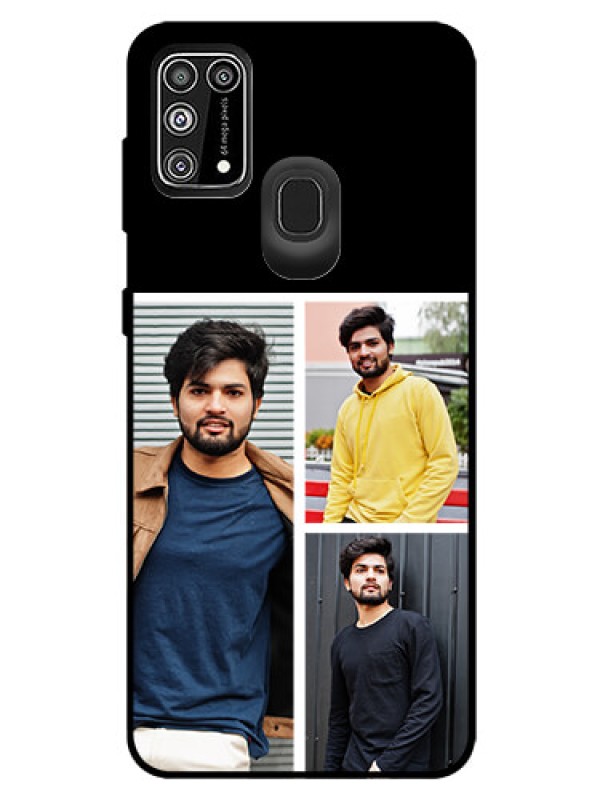Custom Galaxy M31 Prime Edition Photo Printing on Glass Case  - Upload Multiple Picture Design