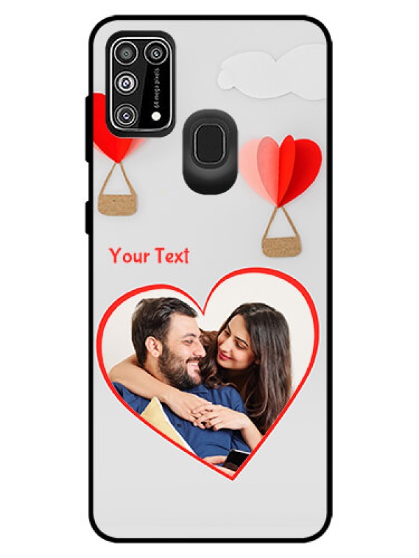 Custom Galaxy M31 Prime Edition Custom Glass Mobile Case  - Parachute Love Design