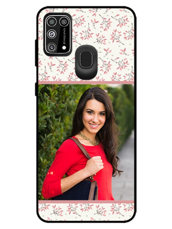 Custom Galaxy M31 Prime Edition Custom Glass Phone Case  - Premium Floral Design