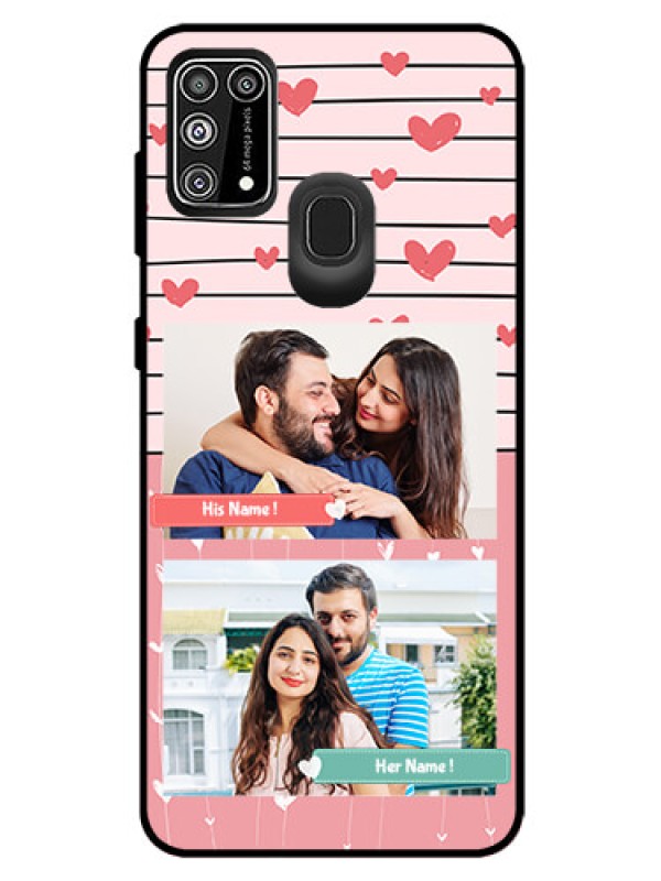 Custom Galaxy M31 Prime Edition Custom Glass Mobile Case  - Photo with Heart Design