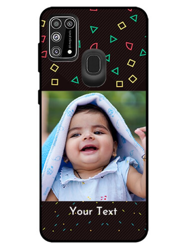 Custom Galaxy M31 Prime Edition Custom Glass Phone Case  - with confetti birthday design