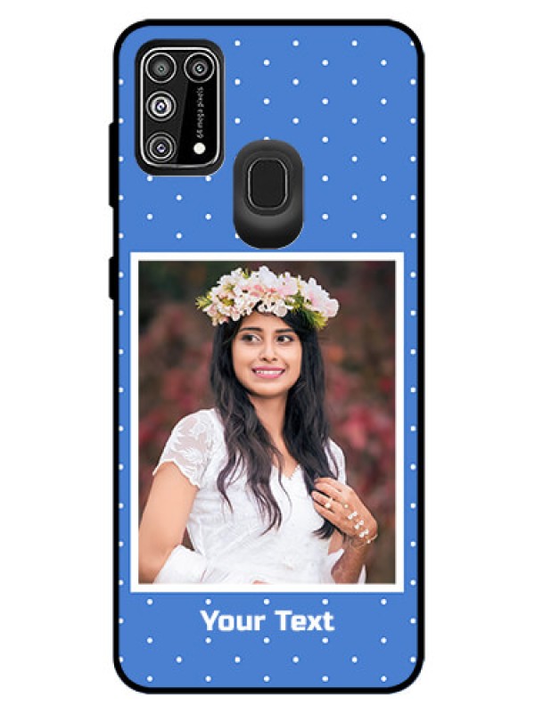 Custom Galaxy M31 Prime Edition Photo Printing on Glass Case  - Polka dots design