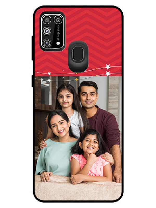 Custom Galaxy M31 Prime Edition Personalized Glass Phone Case  - Happy Family Design