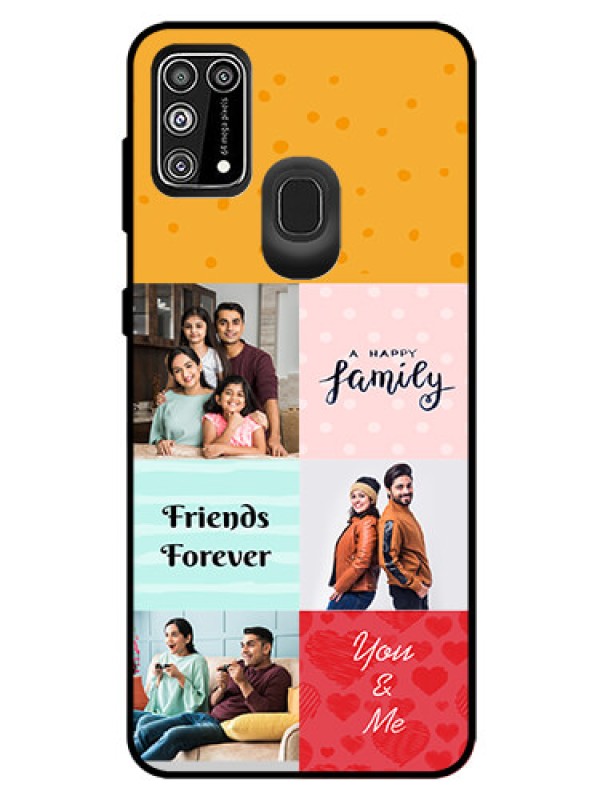 Custom Galaxy M31 Prime Edition Personalized Glass Phone Case  - Images with Quotes Design
