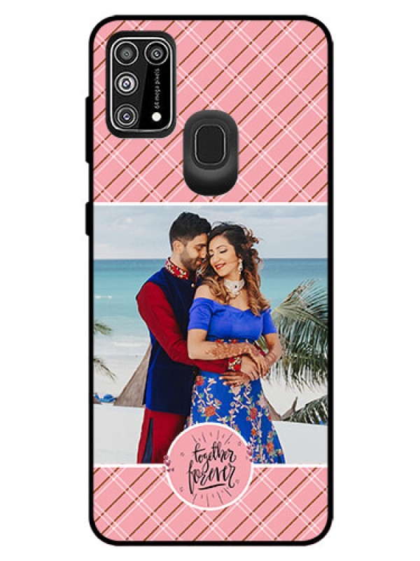 Custom Galaxy M31 Prime Edition Personalized Glass Phone Case  - Together Forever Design