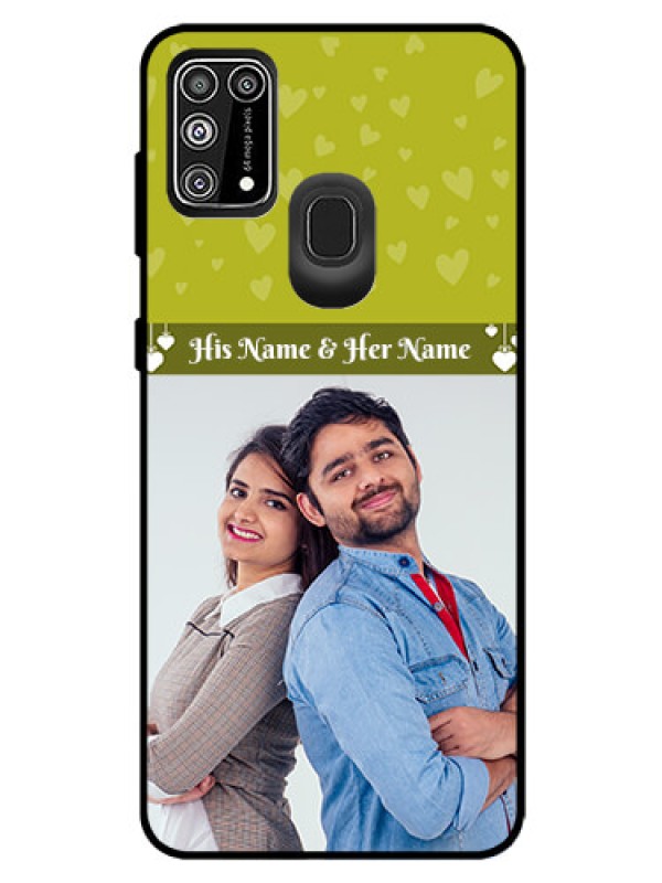 Custom Galaxy M31 Prime Edition Custom Glass Phone Case  - You & Me Heart Design