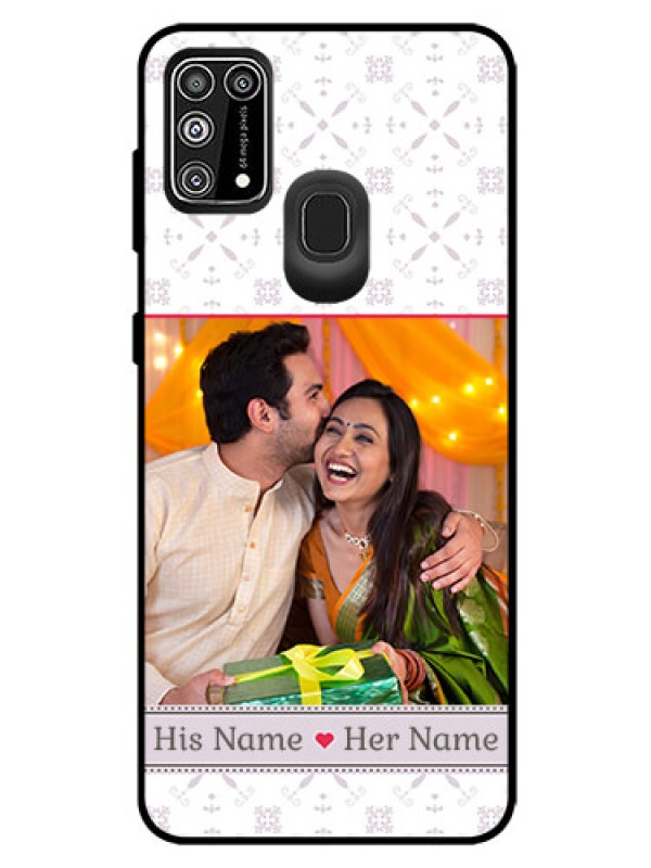 Custom Galaxy M31 Prime Edition Custom Glass Mobile Case  - with Photo and Ethnic Design