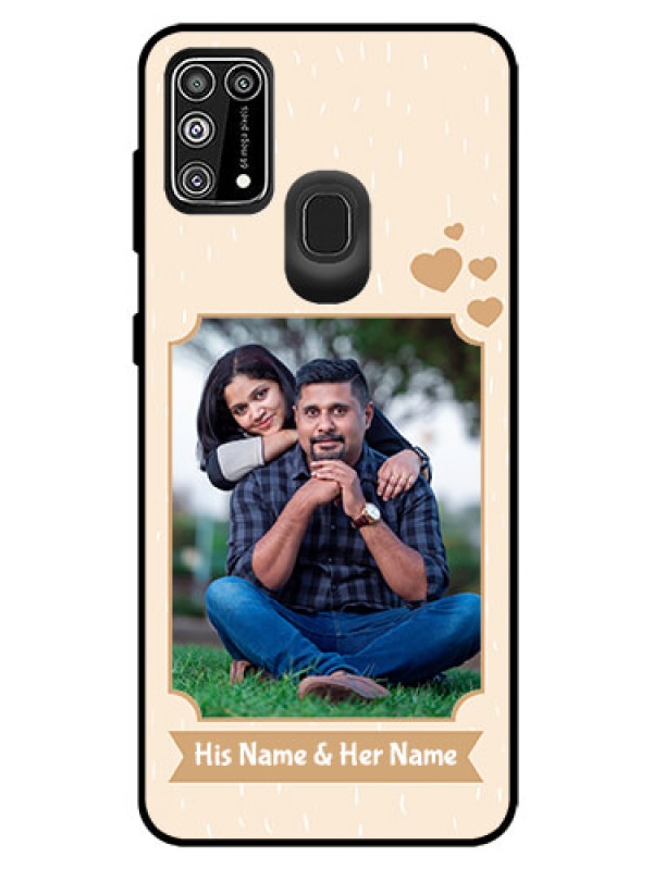 Custom Galaxy M31 Prime Edition Custom Glass Phone Case  - with confetti love design 