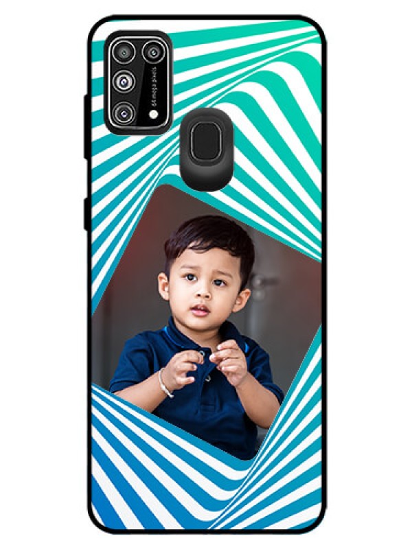 Custom Galaxy M31 Prime Edition Personalized Glass Phone Case  - Abstract Spiral Design