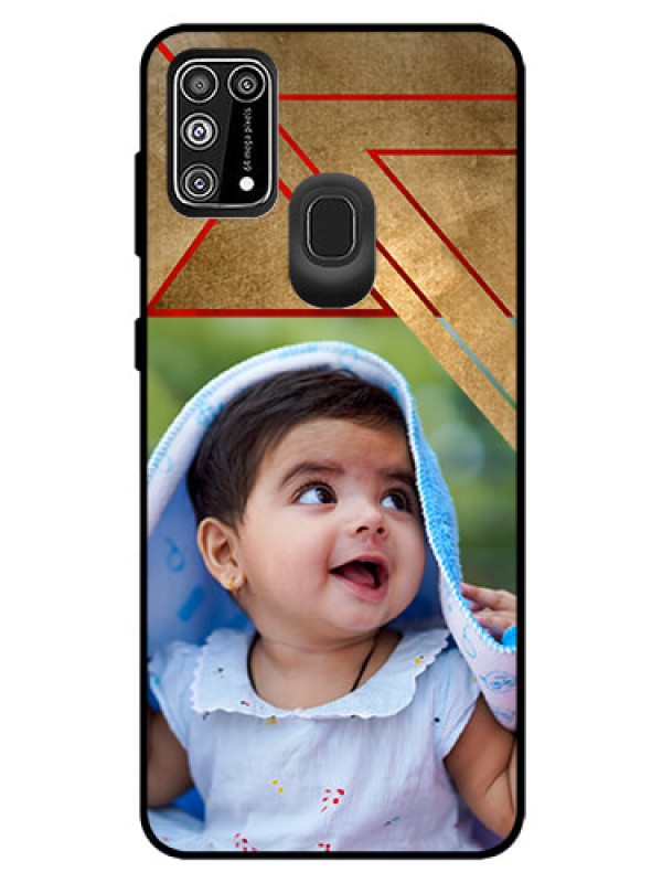 Custom Galaxy M31 Prime Edition Personalized Glass Phone Case  - Gradient Abstract Texture Design