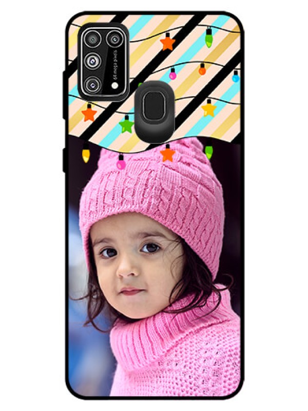 Custom Galaxy M31 Prime Edition Custom Glass Mobile Case  - Lights Hanging Design