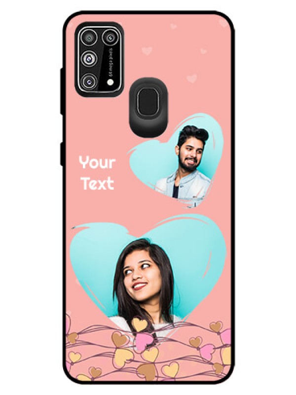 Custom Galaxy M31 Prime Edition Custom Glass Mobile Case  - Love Doodle Design