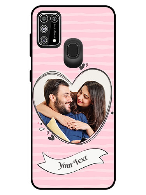 Custom Galaxy M31 Prime Edition Custom Glass Phone Case  - Vintage Heart Design