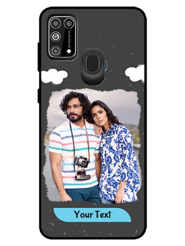 Custom Galaxy M31 Prime Edition Custom Glass Phone Case  - Splashes with love doodles Design