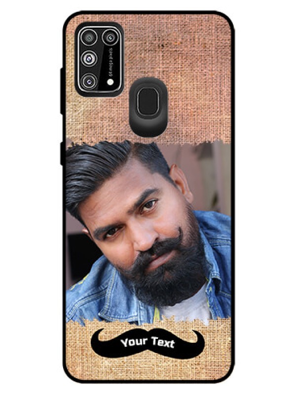 Custom Galaxy M31 Prime Edition Personalized Glass Phone Case  - with Texture Design