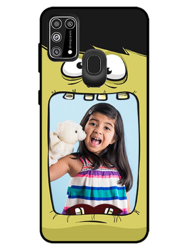 Custom Galaxy M31 Prime Edition Personalized Glass Phone Case  - Cartoon monster back case Design
