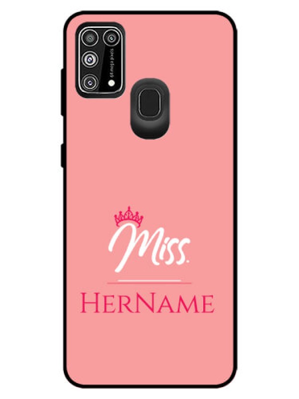 Custom Galaxy M31 Prime Edition Custom Glass Phone Case Mrs with Name