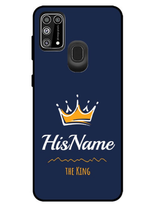 Custom Galaxy M31 Prime Edition Glass Phone Case King with Name