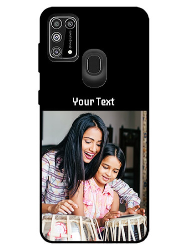 Custom Galaxy M31 Prime Edition Photo with Name on Glass Phone Case
