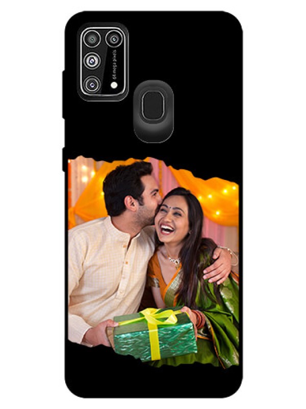 Custom Galaxy M31 Prime Edition Custom Glass Phone Case - Tear-off Design
