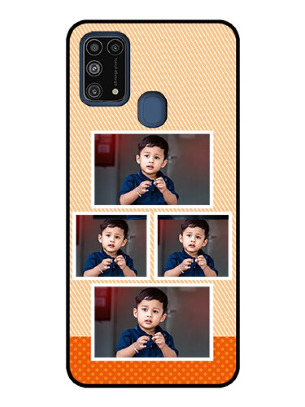 Custom Galaxy M31 Photo Printing on Glass Case  - Bulk Photos Upload Design