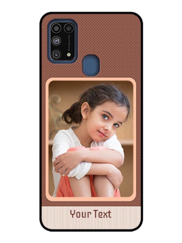 Custom Galaxy M31 Custom Glass Phone Case  - Simple Pic Upload Design