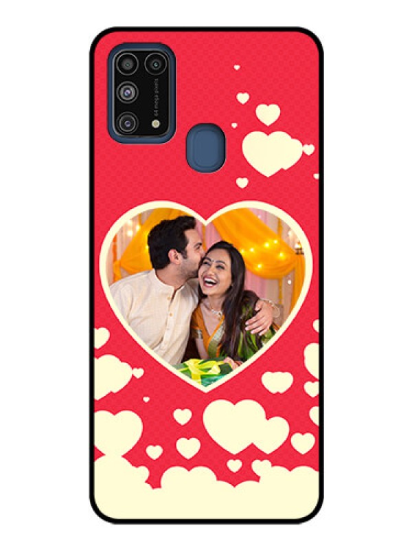 Custom Galaxy M31 Custom Glass Mobile Case  - Love Symbols Phone Cover Design