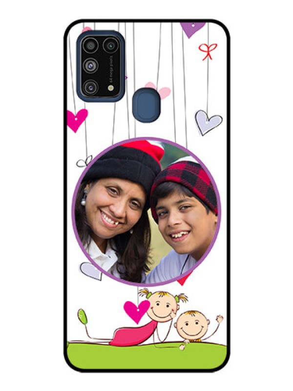 Custom Galaxy M31 Photo Printing on Glass Case  - Cute Kids Phone Case Design