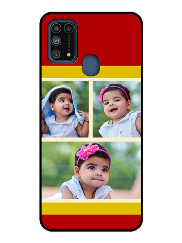 Custom Galaxy M31 Custom Glass Mobile Case  - Multiple Pic Upload Design