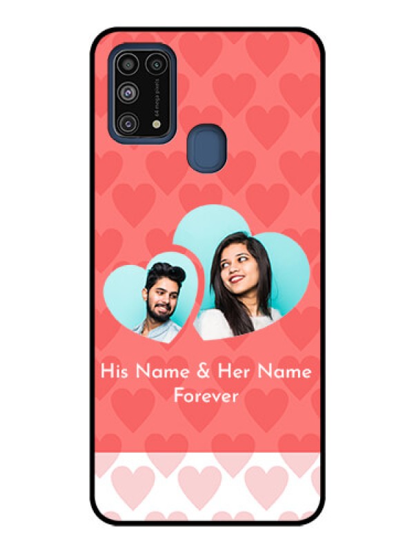 Custom Galaxy M31 Personalized Glass Phone Case  - Couple Pic Upload Design