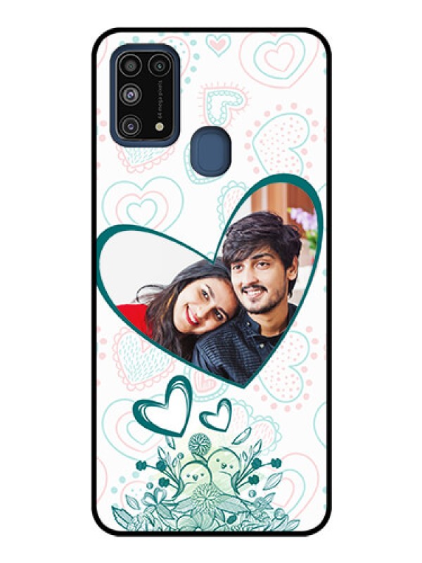 Custom Galaxy M31 Photo Printing on Glass Case  - Premium Couple Design