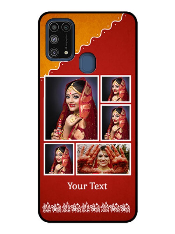 Custom Galaxy M31 Personalized Glass Phone Case  - Wedding Pic Upload Design