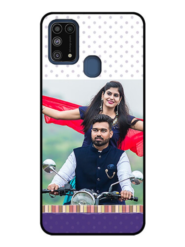 Custom Galaxy M31 Photo Printing on Glass Case  - Cute Family Design