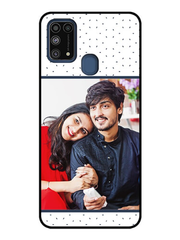 Custom Galaxy M31 Personalized Glass Phone Case  - Premium Dot Design