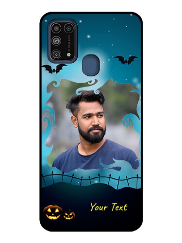 Custom Galaxy M31 Custom Glass Phone Case  - Halloween frame design