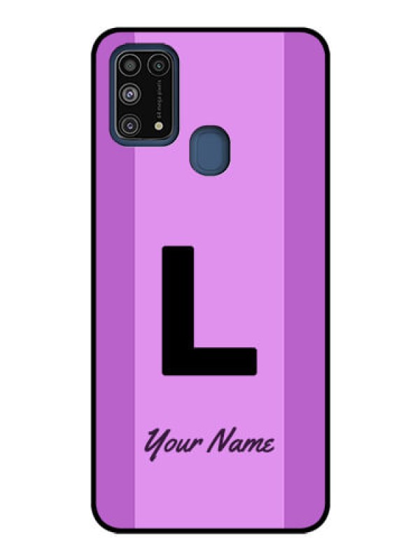 Custom Galaxy M31 Custom Glass Phone Case - Tricolor custom text Design