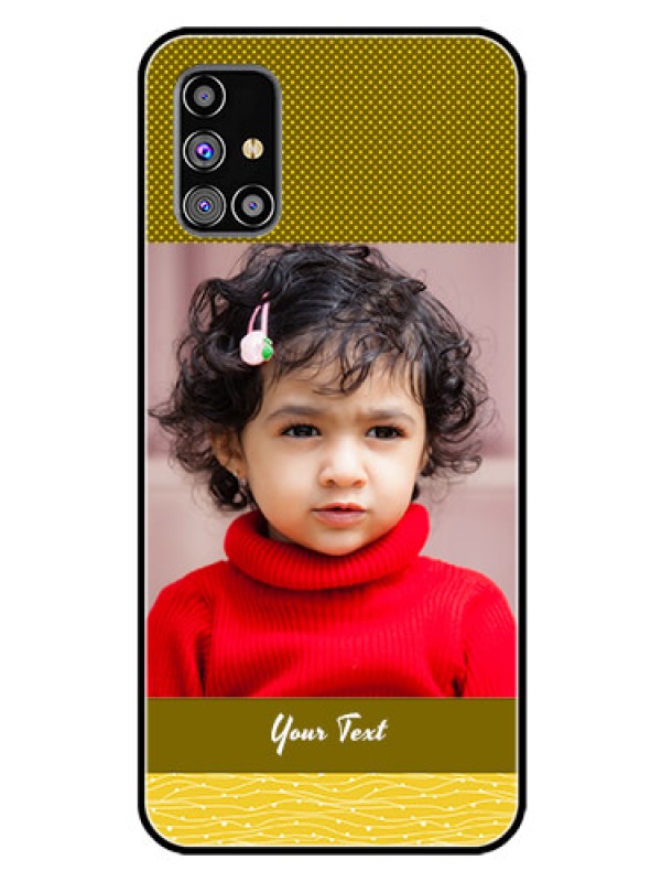 Custom Galaxy M31S Custom Glass Phone Case  - Simple Green Color Design