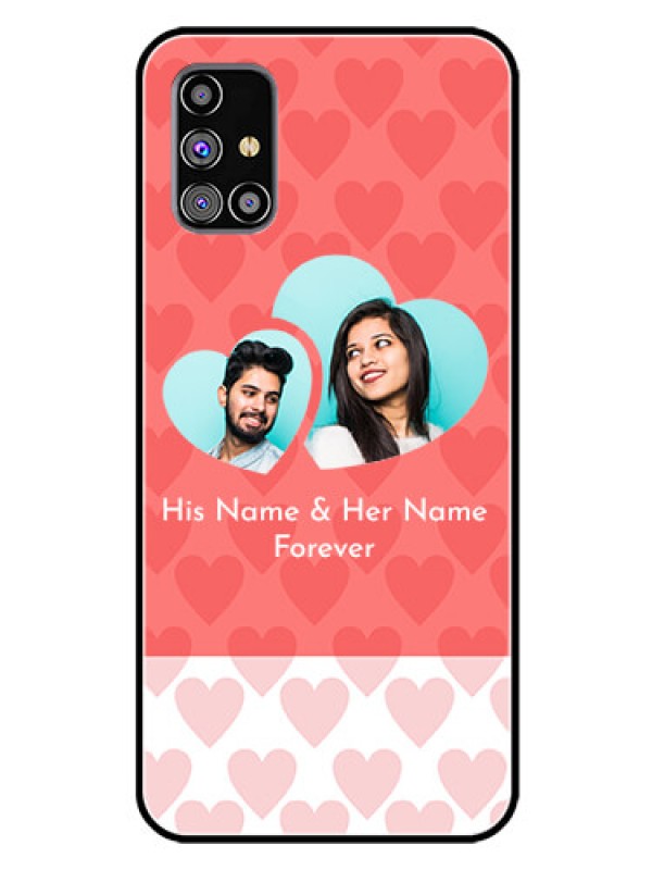 Custom Galaxy M31S Personalized Glass Phone Case  - Couple Pic Upload Design