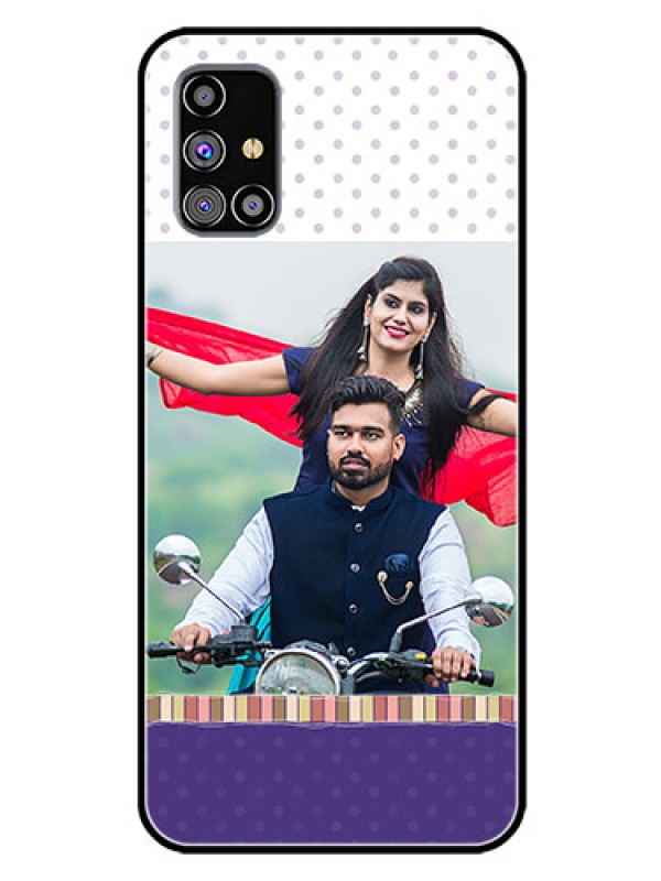 Custom Galaxy M31S Photo Printing on Glass Case  - Cute Family Design