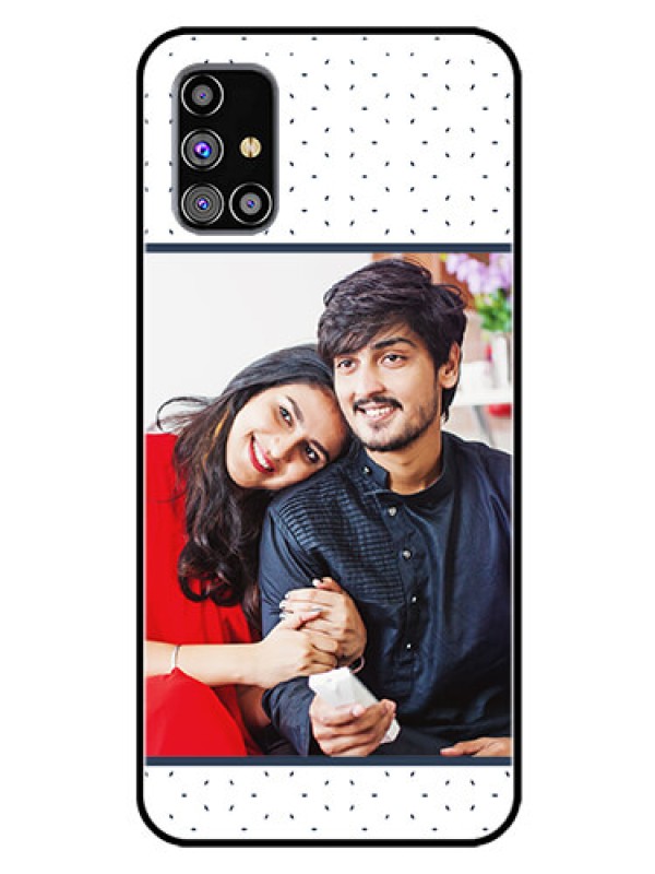 Custom Galaxy M31S Personalized Glass Phone Case  - Premium Dot Design